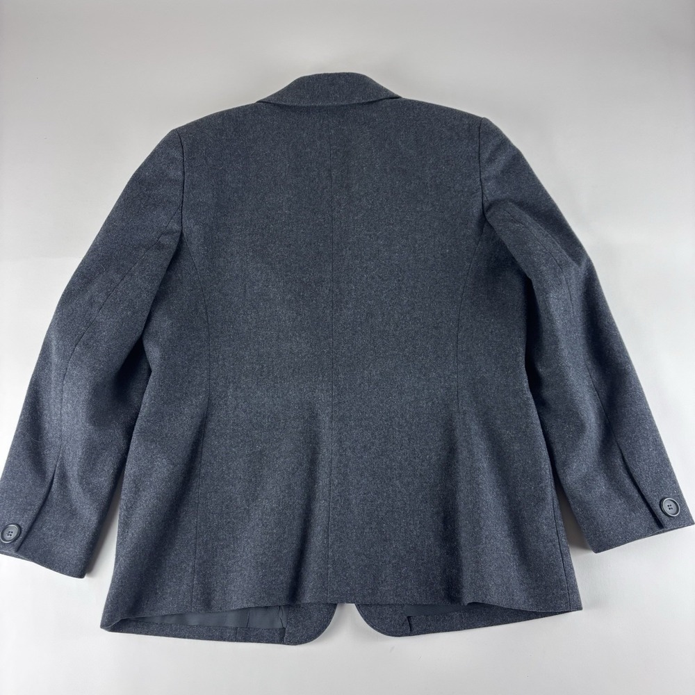 VTG Pendleton Women's Size 12 Gray 100% Wool Blazer Jacket Career One Button - Picture 2 of 12